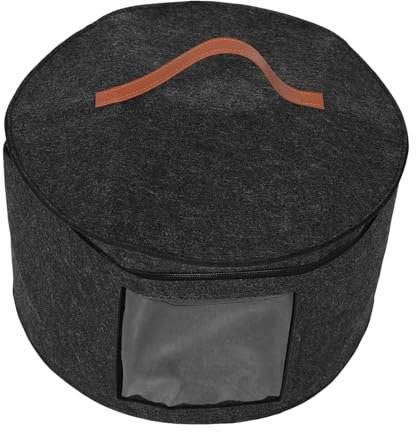 HOOTNEE caja de almacenamiento de sombrero cajas de sombreros para hombres Caso de sombreros Soporte de la sombrero de béisbol estuche de transporte de sombrero para viajar sintió Gris