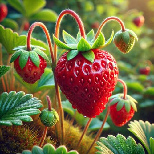 KIRA SEEDS - Seeds Alpine Strawberry Everbearing Regina - Fruits for Planting - GMO Free