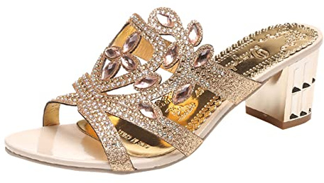 Luadnysin Sandales Femme Été Confortable Talons Chaussures Sandale Compensée Talon Chaussure Ete Sexy Mule Chic Et a Aiguille Heels