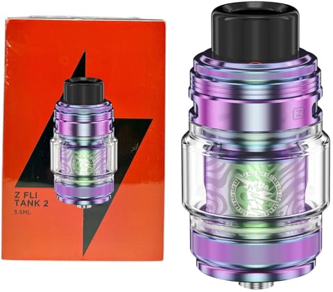 Atomizador Z Fli Tank 2 de 5,5 ml con flujo de aire superior compatible con bobinas de la serie Z con sistema a prueba de fugas para Aegis Legend 5 Mod - Sin nicotina, sin líquido