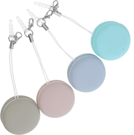 ROMISBABA 4pcs Macaron Screen Cleaner for Car Display Portable Mobile Phone Lens Cleaning Wipes Electronic Devices Glasses Cleaner Cloth Keychain for Phone Cleaning