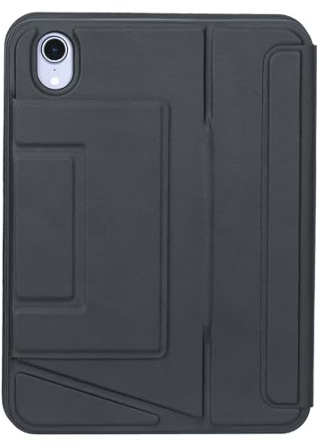 kuaijiexiaopu Funda con Teclado táctil retroiluminado Desmontable, Funda Protectora de Cuero con Tapa Compatible con iPad Mini 7 / Mini 6 de 8,3 Pulgadas(Negro,iPad Mini 6)