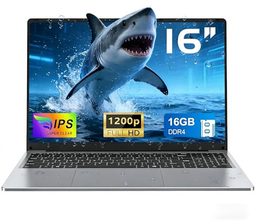 CHIFUYOU Ordenador portátil Gaming 16 GB RAM 1 TB SSD 16 Pulgadas pc portátil para Estudiantes N150 hasta 3,6 GHz, Win 11 Pro, 1920 x 1200 p, 6000 mAh, Teclado retroiluminado, Gris
