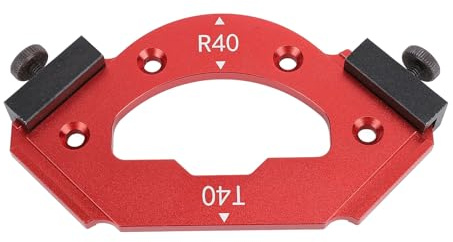 NDNCZDHC Modello di smusso R40 T40 per fresatrice legno, lega alluminio con 2 blocchi posizionamento, adatta a angoli arrotondati e taglio rifinitura