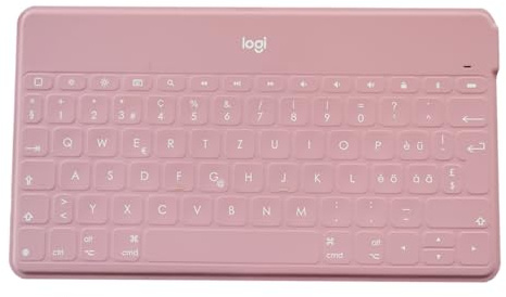 Logitech Keys to Go - Kabellose Tastatur - Kabellose Tastatur, Ultraleicht & Geräuschlos, für Windows, Tablet, iPad, iPhone, macOS, iOS - Suisse/Schweizer (QWERTZ) - rosa【Bulk - ohne Verpackung】