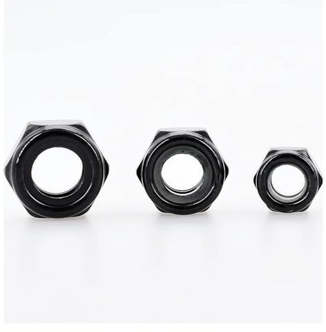 Dado di bloccaggio con inserto in nylon esagonale in acciaio inossidabile 304 multicolore M2-M16(Black Zinc,M16 (3pcs))