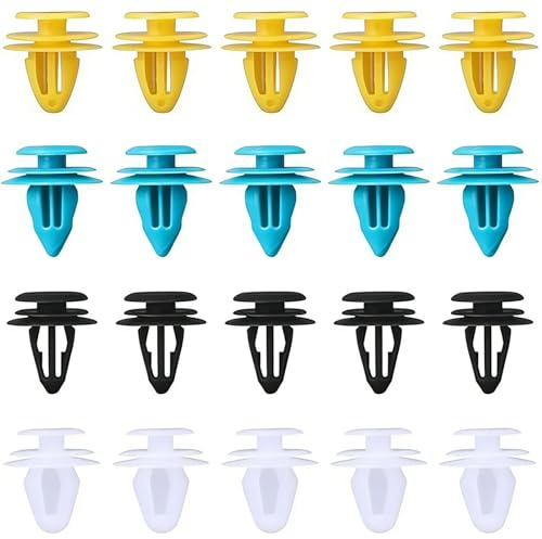 Clips Plastica per Auto, 60 Pezzi Rivetti in Plastica per Auto, Universale di Fissaggio del Veicolo, Fermagli per Fissaggio Automatico, per Bagagliaio, Porta Interna, Pannello