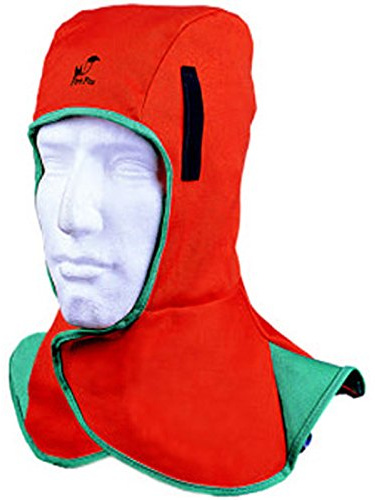 WELDAS Fire Fox Kopf- und Nackenschutz Schweisserm?tze Schwei?erkappe, Farbe: Orange