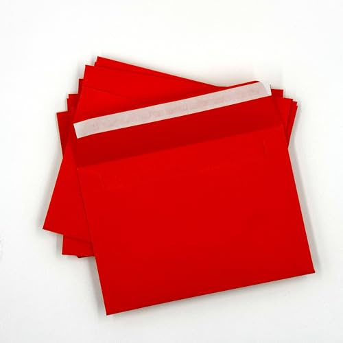 umschlag-discount - 100 Briefumschläge, C6, Rot, Intensivrot, C6 = 162 x 114 mm, mit Abziehstreifen, 80 g/qm, Kuverts