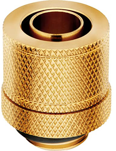 Corsair Hydro X Series XF a Compressione da 10/13 mm (3/8 Di Pollice o 1/2 di Pollice) Raccordi ID/OD, Confezione da Quattro (Filettature Delle Porte BSPP da G1/4 di Pollice) Oro