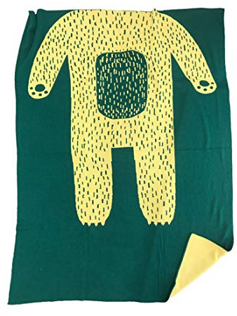Strickdecke Babydecke Kuscheldecke, Odot Kinderwagen im Freien Kinderdecke Krabbeldecke Perfekt für Mädchen und Jungen Babys (90x110cm,Grün)