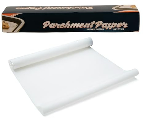 [1 PACK] Premium Baking Parchment Paper 18x50 | Non-stick Premium Quality Silicone Coated Baking Paper Roll for Cakes, Smoking, BBQ, Cookies, Pizza, Pan Liners, Kosher | 18 inch x 50 FT