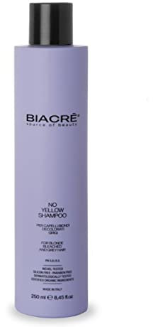 NO YELLOW SHAMPOO BIACRE' 250 ml Antigiallo potenziato capelli biondi, decolorati, grigi o con mèche.