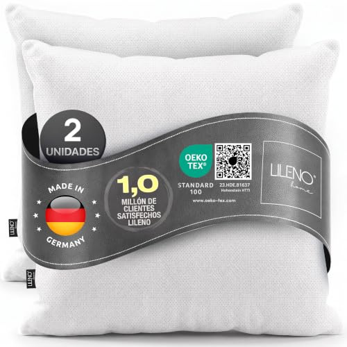LILENO HOME Kissenfüllung (2er Set) | Pralle Füllung für Couchkissen & | Dekokissen 50x50 | Wolkenweiches Sofa Pillow & Schlafkissen Made in Germany | Kissen Set mit Oeko-Tex Klasse 1