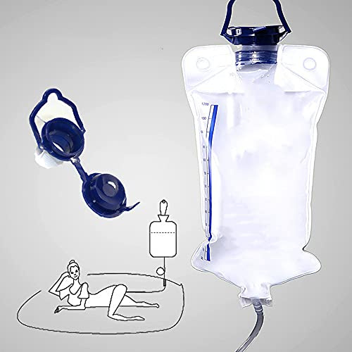 Enema Bag Kit, Home Enema Colonic Irrigation Kit Bag, Enema Bag Kit for Colon Cleansing, Coffee Enema Flushing kit, Reusable Enema Bag Kit, Enema Bag kit with drip Pot (1.2 L)
