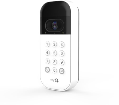 myQ Smart Garage Door Video Keypad with Wide-Angle Camera, Customizable PIN Codes, and Smartphone Control – Take Charge of Your Garage Access – Works with Chamberlain, LiftMaster and Craftsman openers