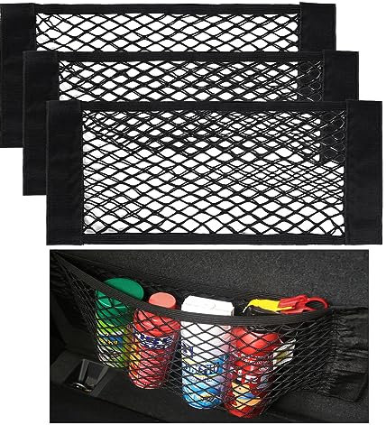 Nutabevr 4 Pezzi Rete Portaoggetti Tasca Oganizer, 40 x 25 CM Universale Storage Mesh Net, Telo Protettivo, Car Sedile Groceries, Auto/Truck/SUV