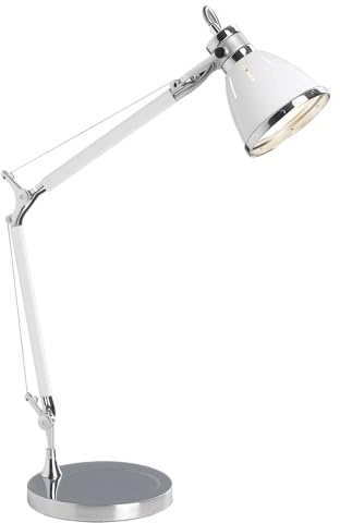 Lightbox Basic Schreibtischlampe - 48 x 50 cm, Ø 21 cm - funktionale | Schreibtischlampe, schwenkbar, 48-80 cm Höhe, Ø 21 cm, E27, max. 40 W