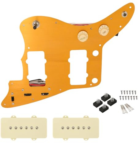 Domofa Loaded Pickguard Prewired Wiring Harness for Jazzmaster E-Gitarre with Pickups Upgrade Your Guitar's Sound