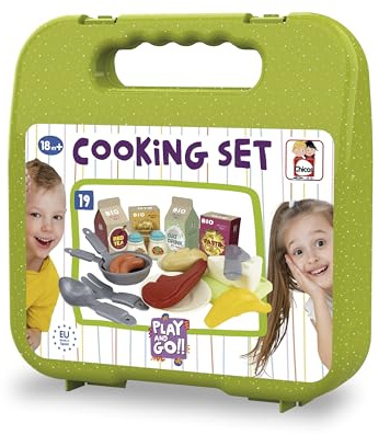 Chicos - Set Cucina Portatile per Bambini | Valigetta Gioco con 19 Accessori da Cucina | Gioco di Ruolo Educativo | Giocattolo per Bambini 2+ Anni in su (87102)