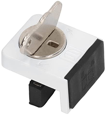 Blocco Limite Finestra Scorrevole in Lega di Zinco con Serratura Antifurto e Chiave per Cursore