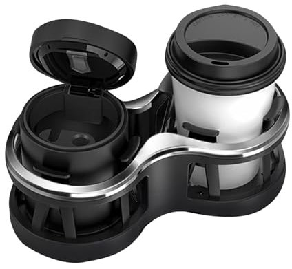 Streysisl Portabicchiere doppio per auto, portabicchieri per auto, portabottiglie d'acqua per auto, con base di montaggio regolabile, doppio portabicchieri, portabicchieri per auto, portabicchieri,