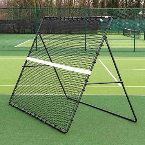 Tragbares Tennis-Trainingsnetz mit Tragetasche, freistehender Tennis-Rebounder, leicht zu montieren, Tennis-Trainings-Rebounder, für Volleyball, Tennisübungen (Größe: 2 x 2 m)