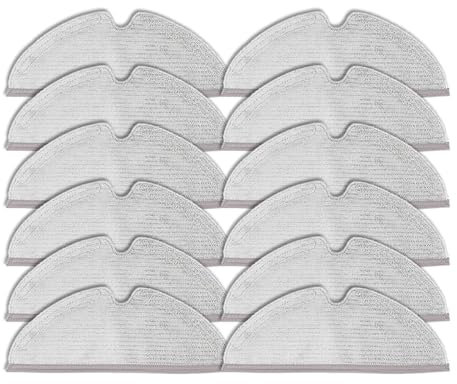 GFSEWURA Staubsauger, Wischtuch, Lappen. Kompatibel Mit Roborock S50, S51, S55, S5 Max, S6 Pure, S6, S5. Verbessertes Reinigungsroboter-Zubehör(12pcs Mop Cloth Rags)