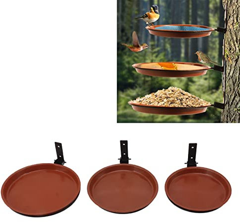 Vogel Fütterer, Vogel Tabletts Baum Montiert Vogel Fütterer, Wand Montierte Vogel Fütterer, Deck Vogel Fütterer, Anziehende Wildvögel, Vogel Wasser Fütterer auf (3 Töpfe