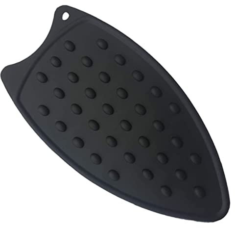 Kalastussaari Homes Ironing Mat/Pad,Silicone Iron Rest Pad,Ironing Board Hot Mat,Multipurpose Heat Resistant Plate Tray for Dry Steam Iron - Black
