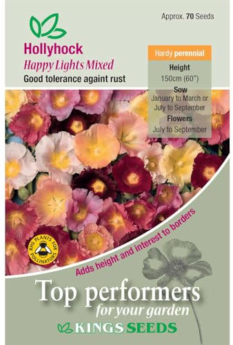 Hollyhock Ficifolia Happy Lights Mixed Quality Flower Seeds
