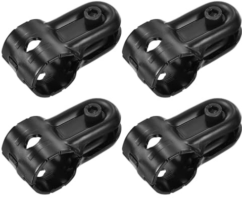 QUARKZMAN 4 Set Di Fascette Per Tubi, 110 X 30mm Fascette Terminali Per Recinzione A Maglie Con Dadi E Viti, Adatte A Tubi Con Diametro Esterno 1.1 (28mm), Nero