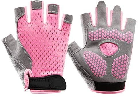 FakeFace Kid Half Finger Cycling Glove Boys Girls Non-slip Breathable Riding Mitten Padded BMX Bike Fingerless Workout Glove Fitness Gym Motorcycle Camping Mitten