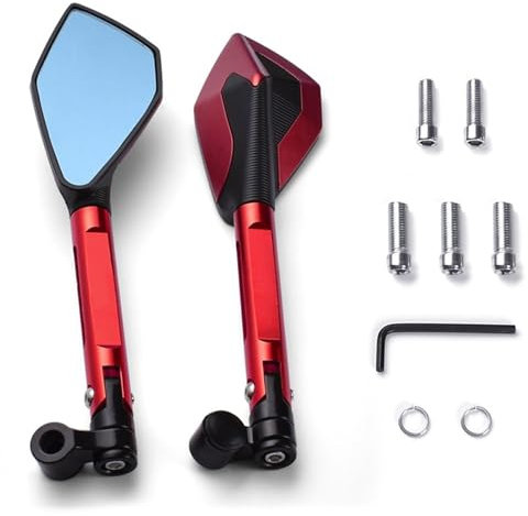 Motorrad Lenkerendenspiegel Für K&AWASAKI Für Z1000SX Für Z1000 Für Z400 Für Z750 Für Z800 Für Z900 Für Z900RS Motorrad Rückspiegel Seitenspiegel(E)