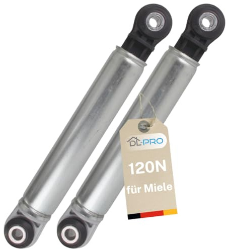 DL-pro 2x amortiguador para lavadora Miele 4500826, 4151285 y Bosch Siemens Constructa 107654, 105523, 118869 – Taladro de 8mm Fuerza 120N Pieza de repuesto Amortiguador de vibraciones Amortiguador de