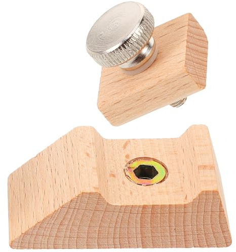 HOMSFOU Sanding Block for Durable Beech Hand Sanding Tool with Angled Design for Precise Edges and Curves for Polishing and Woodworking Tasks