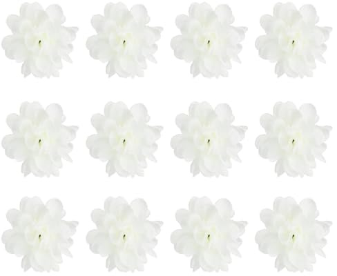 PATIKIL 3.9 In Künstliche Blumen Für Floating Kerzen Mittelpunkt 12 Stück Orchideen Blumenvasenfüller Kunstblumen Dahlien Für Hochzeitstisch Party Wohnkultur Weiß