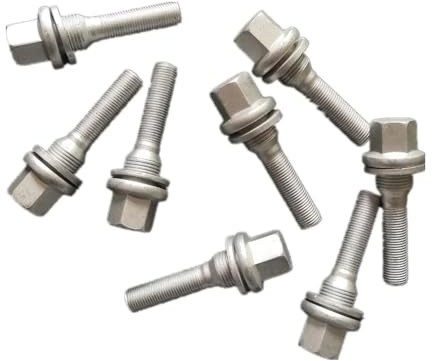 vis jante Pour Peugeot Pour 301 3008 308 406 607 M12 X | 1.25 Volant LONG THREAD Boulon Boulons FLAT SEAT Lave-glace Pneus Boulons(40MM 8 PCS)