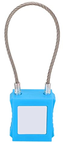 Generic Lockout Tagout Cable Lock 85mm Shackle Durable Safety Padlock for Equipment Maintenance, Suitable for Industrial Shutdown and Isolation, Stainless Steel, Engineering Plastics, Brass (Blue)