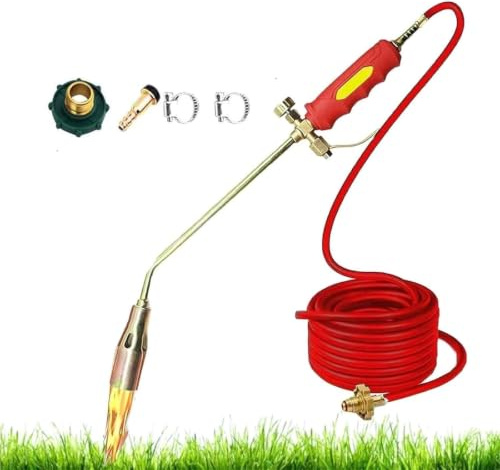 Brûleur mauvaises herbes chalumeau Propane,buse 30/35/50mm,tuyau 1.2/2/5m | Pistolet torche Propane,désherbeur thermique,briquet barbecue,lance-flammes(1.4in Nozzle,6.6Ft Tube)