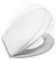 Copriwater ammortizzato - Compatibile con forma O universale - Chiusura rallentata e silenziosa - Facile da installare e pulire - Sedile WC Soft Close - 43 x 36 x 5,5 cm