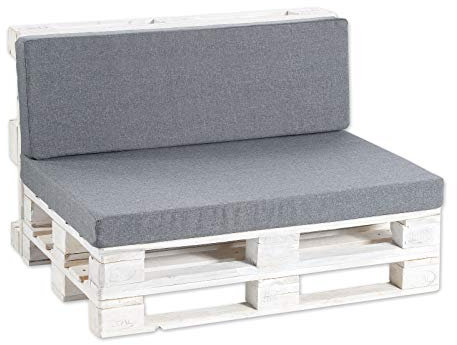 Gutekissen® Cojines para palets Cojines para palets PF (Respaldo 120x50 Suave, Antracita)