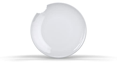 FIFTYEIGHT PRODUCTS / Tassen / Tellerchen 2er-Set „mit Biss (Porzellan, Ø 15 cm, weiß, Made in Germany)