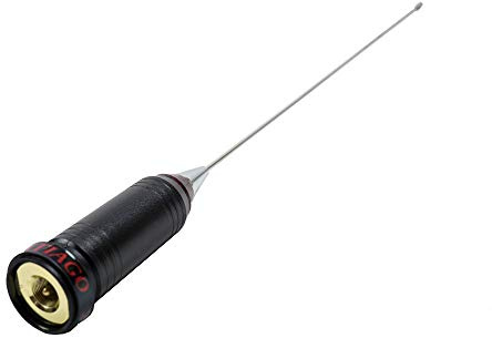 Super Santiago 300 Antena Móvil CB 27 MHz, Potencia 600W, Longitud 48cm, Fabricada en Acero Inoxidable, Incluye Base PL y 4m de Cable RG-58