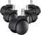 YIOVVOM Ruedas de Silla de Oficina de Goma de Repuesto para sillas (Juego de 5) para Pisos de Madera Dura y alfombras, tamaño estándar Universal de 2 Pulgadas de 11 mm (Negro)