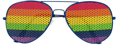 Boland Lunettes Grille Arc-En-Ciel I Déguisement Adulte I Pride Party I Rainbow Carnaval