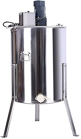 WYZCHDM Elektrische Honigschleuder 4 Rahmen Honey Extractor Honig Extraktor Elektrische/Manual Bienenzucht Ausrüstung, Schleuder Geschwindigkeit einstellbar, für Hobbyimker Imker Bienenzucht