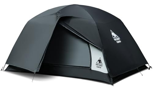 OneTigris Stella - Tenda da campeggio per 2 persone, autoportante, leggera, 3000 mm, impermeabile, 4 stagioni, per attività all'aperto, escursionismo, alpinismo (nero)