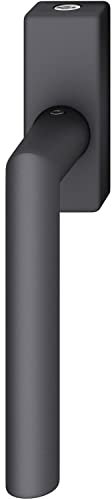 FSB Fenstergriff 34 1076 abschließbar eckige Rosette, Aluminium schwarz matt