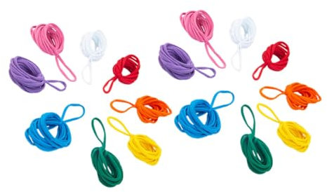 ibasenice 96pcs Elastic Potholder Loom Loops Kit Weaving Loom Refill Loops for Adults Boys and Girls